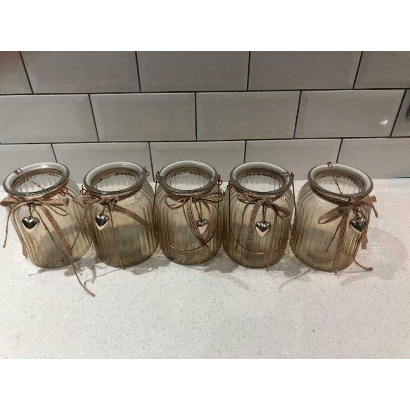 Glass heart jars