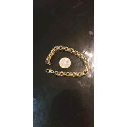 9ct gold belcher bracelet