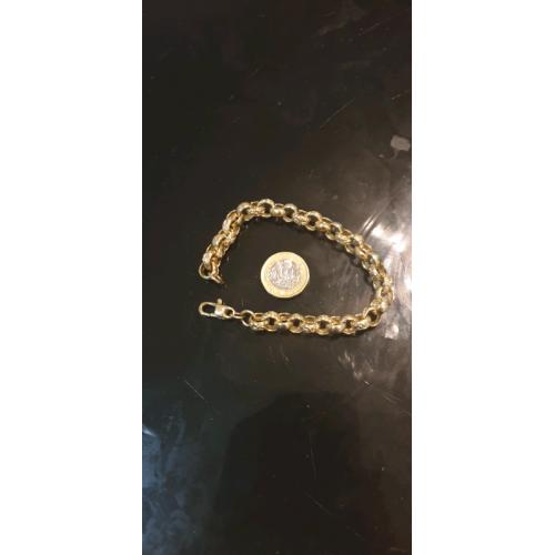 9ct gold belcher bracelet