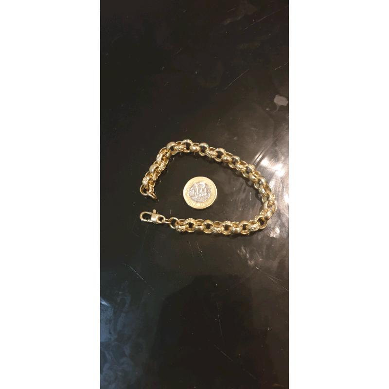 9ct gold belcher bracelet