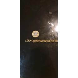9ct gold belcher bracelet