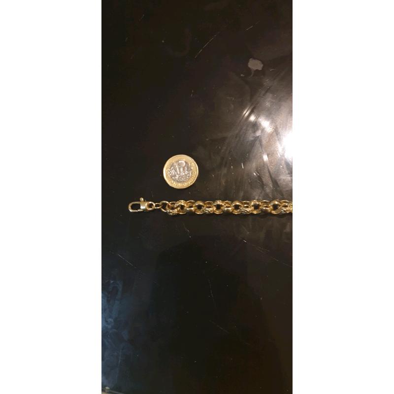9ct gold belcher bracelet