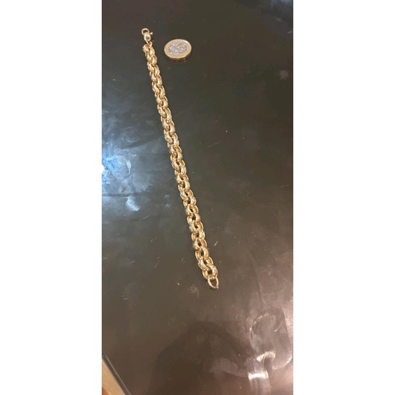 9ct gold belcher bracelet