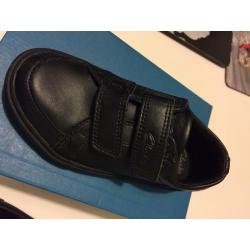 Clarks black leather boys shoes