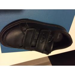 Clarks black leather boys shoes