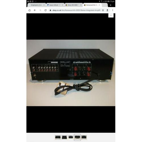 Kenwood KA-3020 Stereo Amplifier & 2 Sony SS H45 Speakers