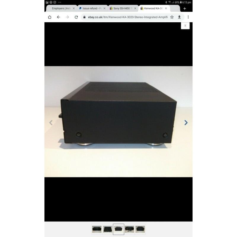 Kenwood KA-3020 Stereo Amplifier & 2 Sony SS H45 Speakers