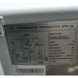 MTRL130 Fridgemaster 50cm Under Counter Larder Fridge, mini FRIDGE