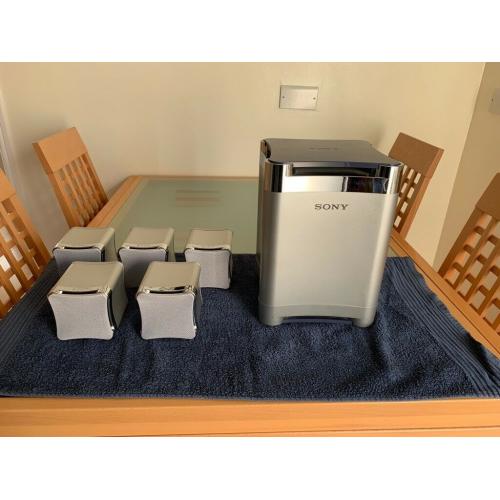 Sony Subwoofer + 5 Surround Sound Speakers