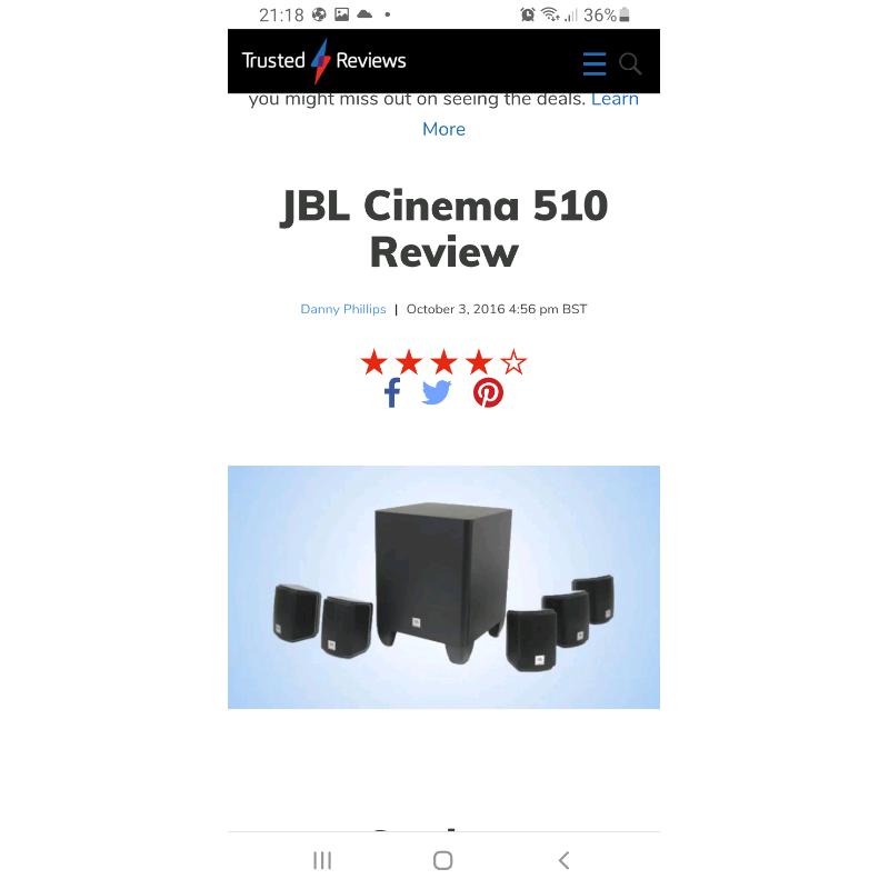 JBL Cinema 510 Surround System