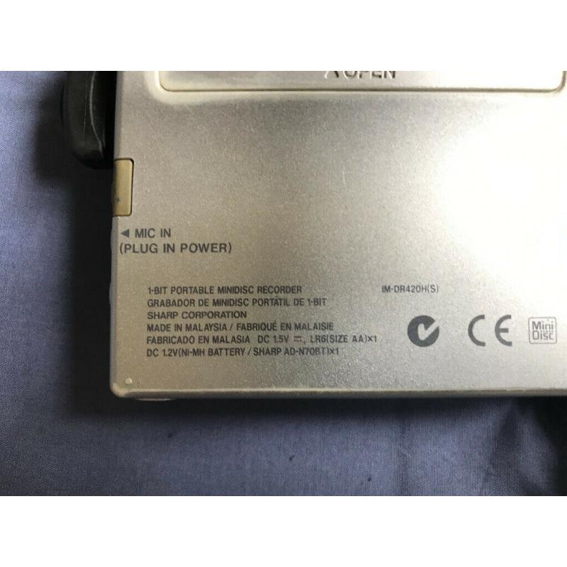 Sharp IM-DR420 Personal 1Bit MiniDisc Player Recorder Net MD