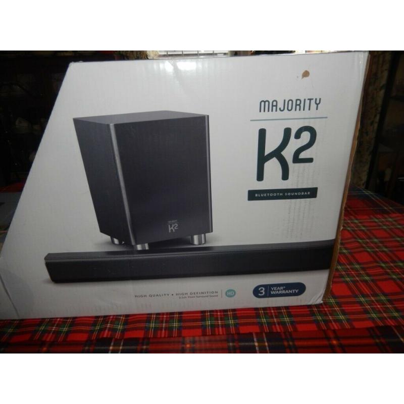 MAJORITY K2 BLUETOOTH SOUNDBAR - NEVER BEEN OPENED - DUPLICATED GIFT