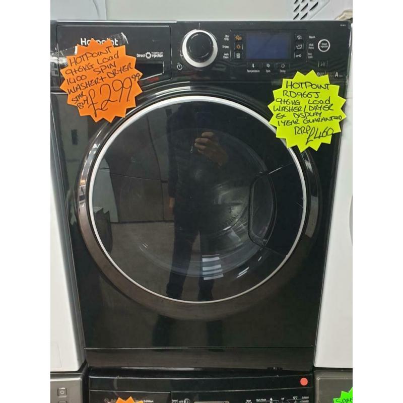 Ex display Hotpoint black 9/6kg ld washer and dryer