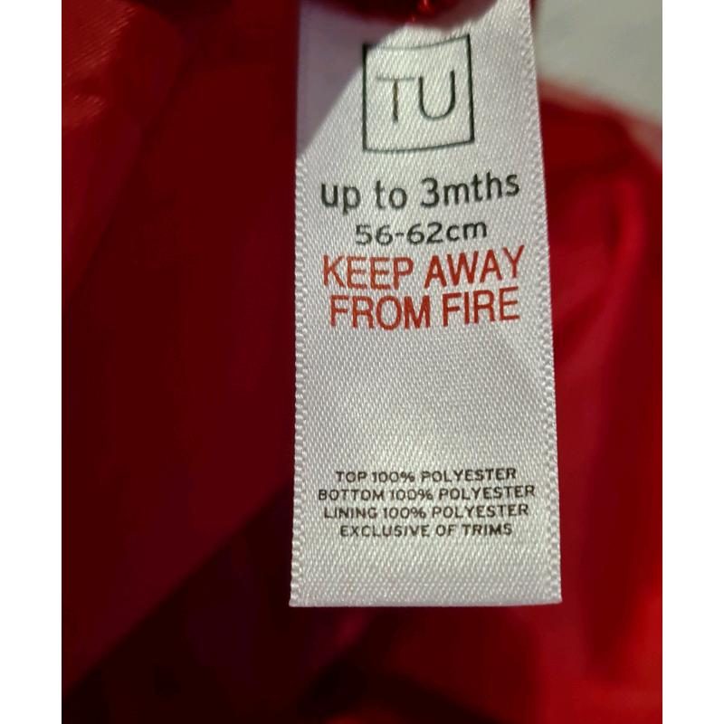 Baby girl age up to 3mths red dress.