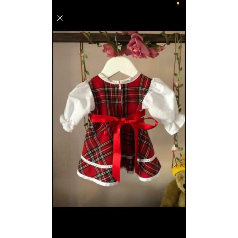 Tartan Baby Girl Dress - 0-3 months