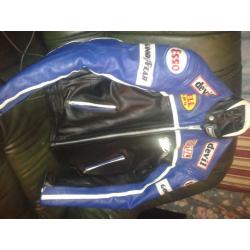 hunter class boy or girls leather biker jacket size small