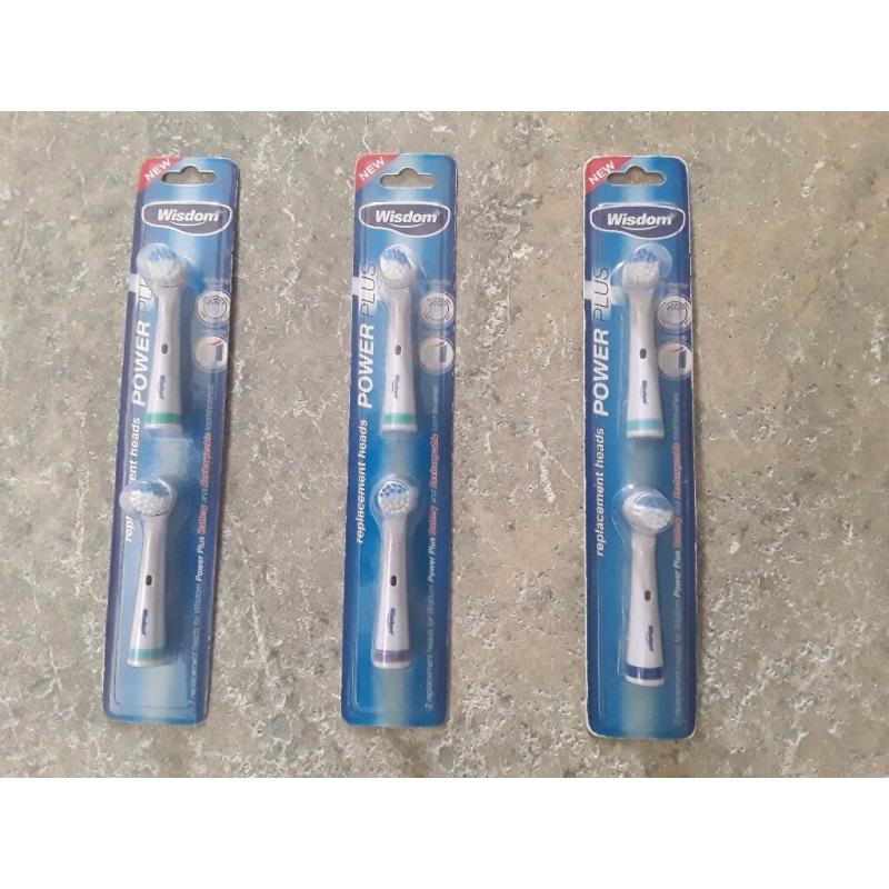 WISDOM electric toothbrush Power Plus Replacement Heads