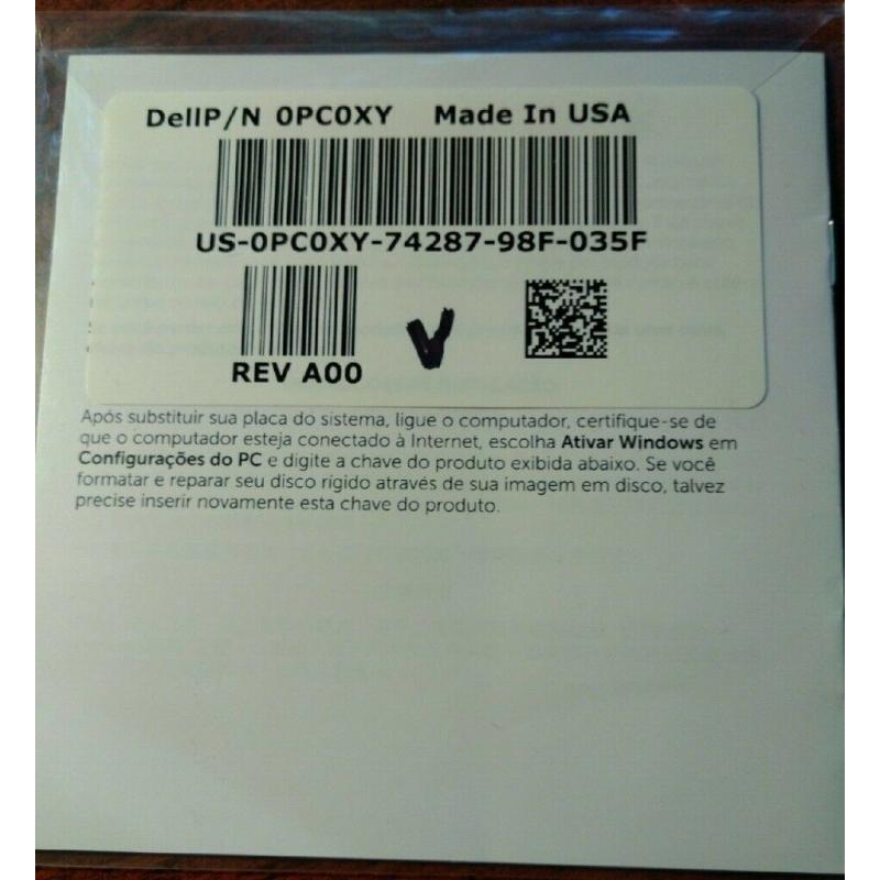 NEW - DELL OEM Windows 10 Professional/Home 32/64 Genuine Activation Key Product