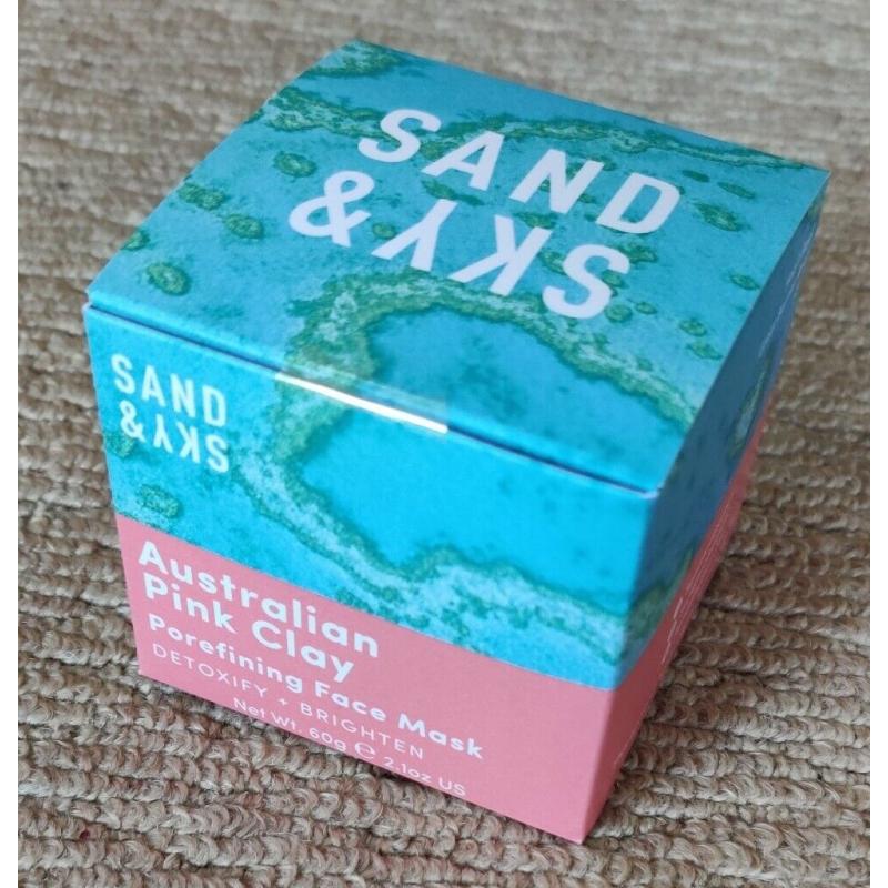Sand & Sky Australian Pink Clay Porefining Face Mask Detoxify and Brighten 60g