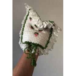 Handmade VEGAN Body Scrubbing Kese - HANDWOVEN TURKISH HAMMAM GLOVE - Cleansing Cloth Mitt