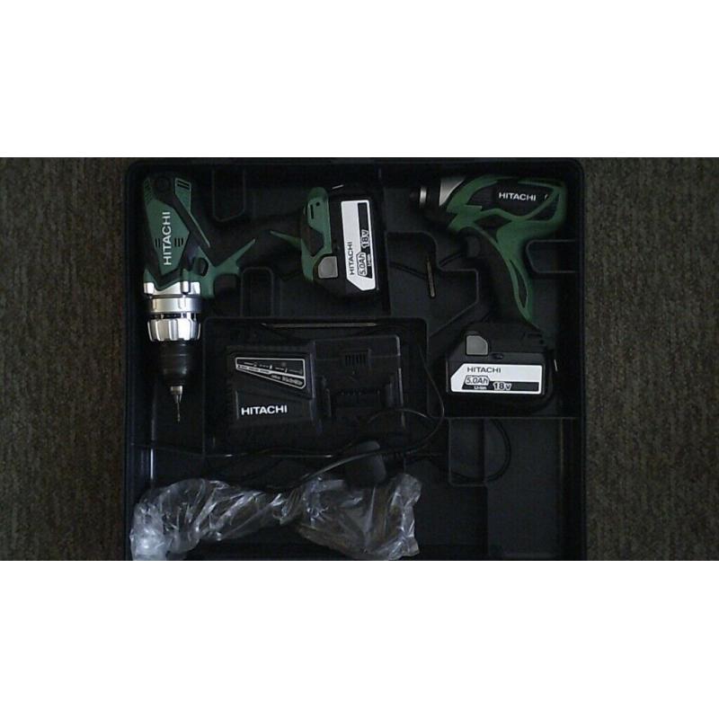 BRAND NEW HITACHI COMBI 5AH DRILL SET ONLY ?200 WITH LOTS OF DRILL BITS
