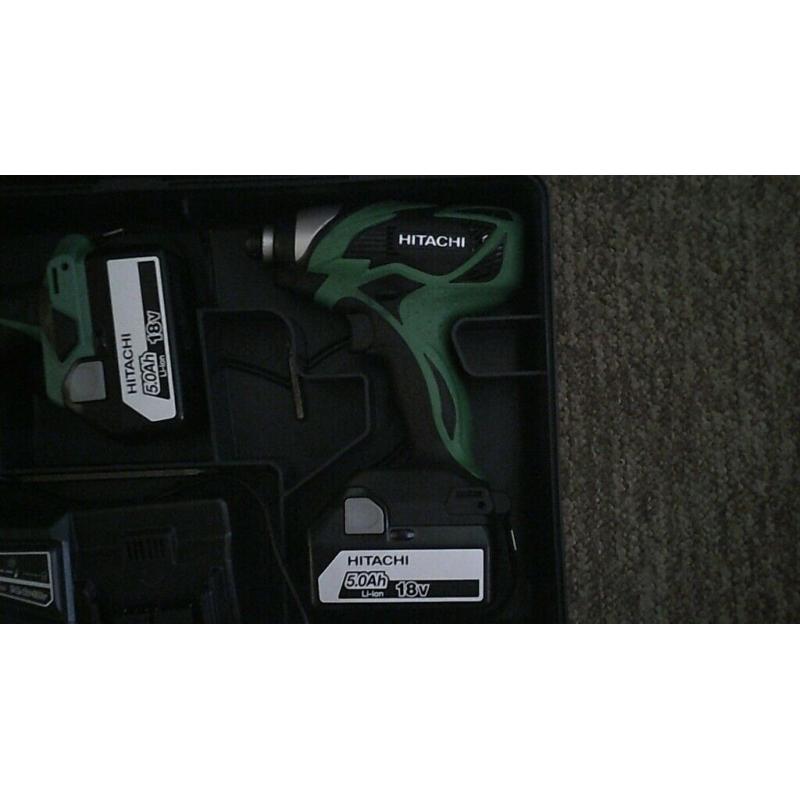 BRAND NEW HITACHI COMBI 5AH DRILL SET ONLY ?200 WITH LOTS OF DRILL BITS