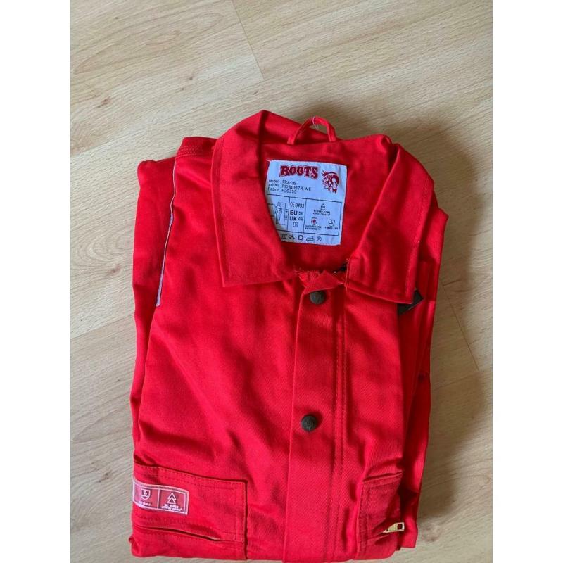 Roots Red size uk 48 , eu 58 , hi vis boiler suit , new with tags