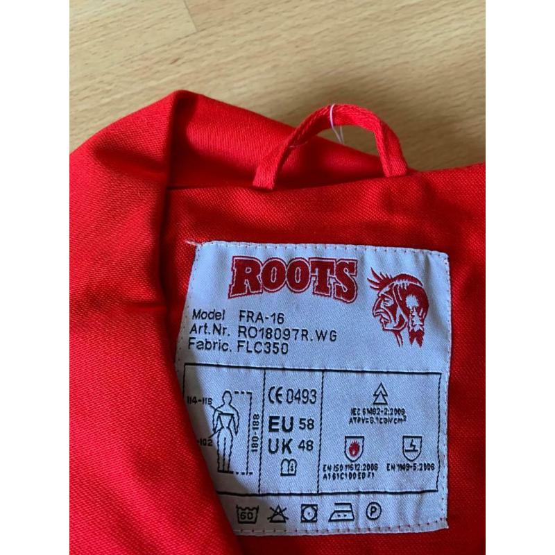 Roots Red size uk 48 , eu 58 , hi vis boiler suit , new with tags