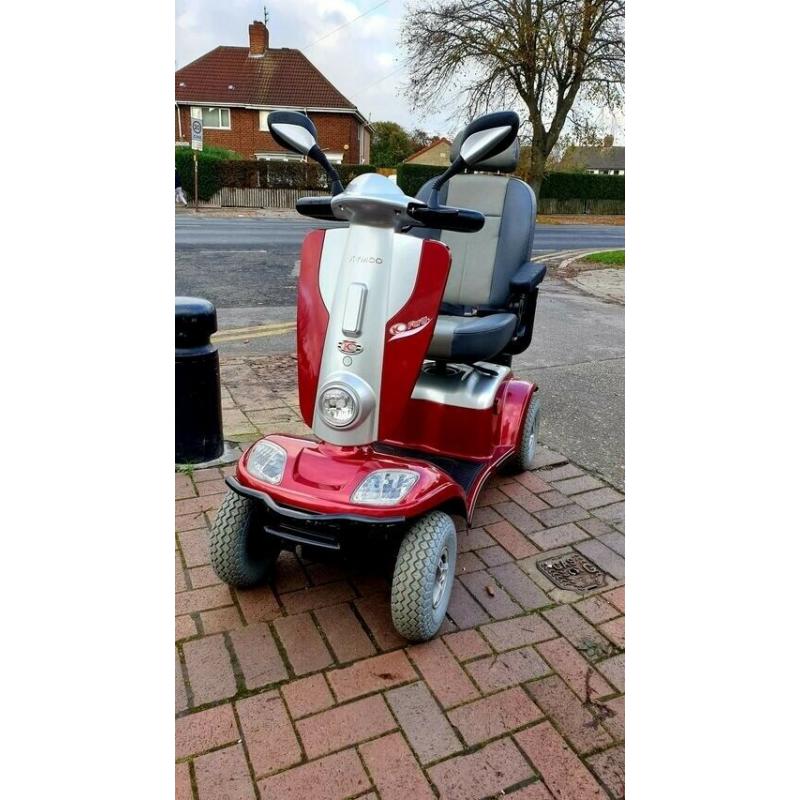 mobility scooter 8mph,32 stone userweight,35 miles range with warranty,free delivery