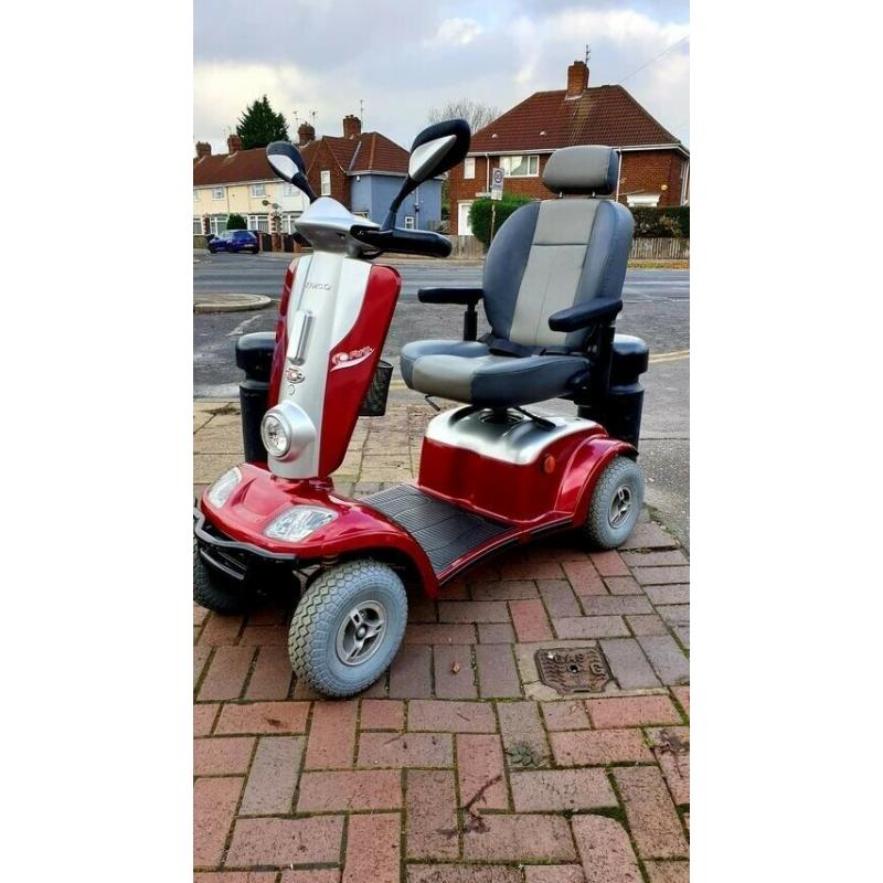 mobility scooter 8mph,32 stone userweight,35 miles range with warranty,free delivery
