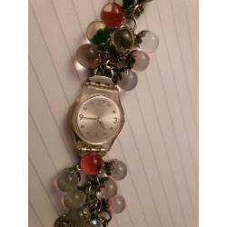 LADIES SWATCH MINI Quartz Watch Green and red RARE