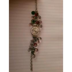 LADIES SWATCH MINI Quartz Watch Green and red RARE