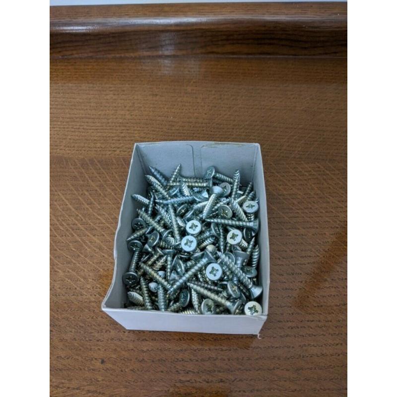 200 COUNTERSUNK FIRMGRIP TWIN THREAD ZINC PLATED STEEL WOODSCREWS 10 X 1.25" NEW