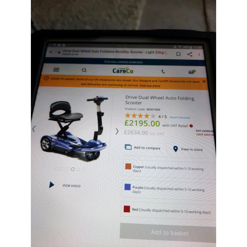 Light weight folding scooter