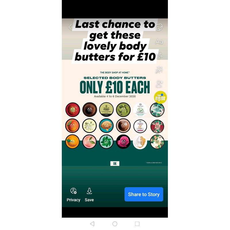 Body shop products