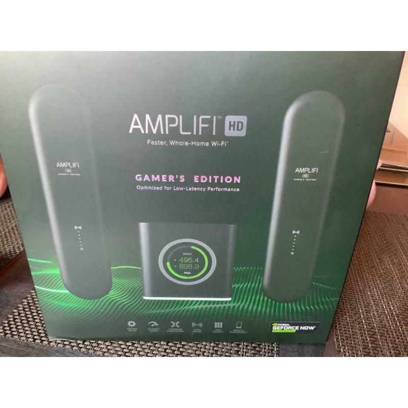 Amplifi GeForce Gamers Dual Band Wi Fi AC Mesh router with 2 x access points