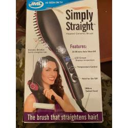 Boxed as new JML Simply Straight Heated Ceramic Brush.