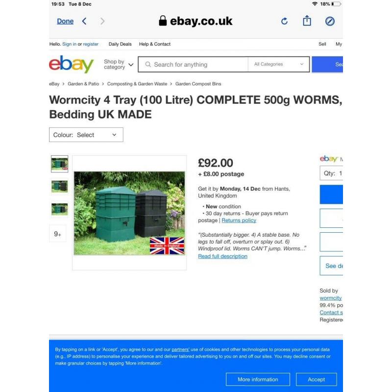 Worm composer with worms sale ?40