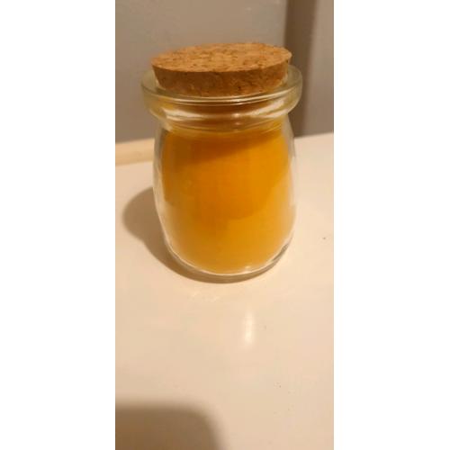 Small beeswax candle