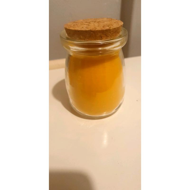 Small beeswax candle