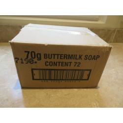 BUTTERMILK SOAP BARS 70G. UNOPENED BOX OF 72
