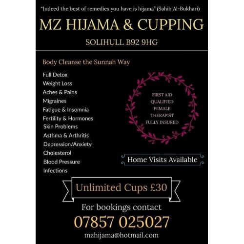 ?30!! Birmingham/Solihull Hijama Cupping Therapy