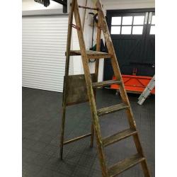Large wooden step ladders