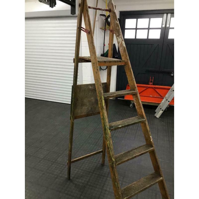 Large wooden step ladders