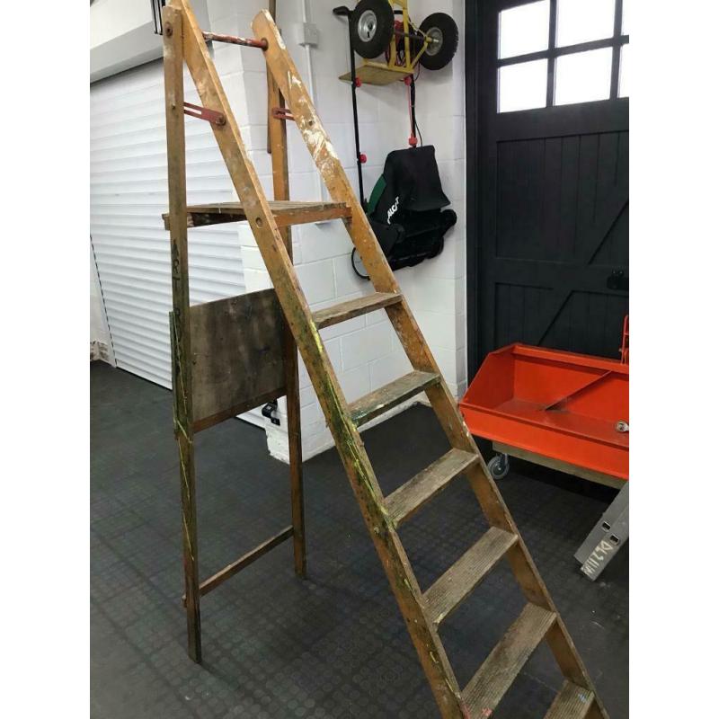 Large wooden step ladders
