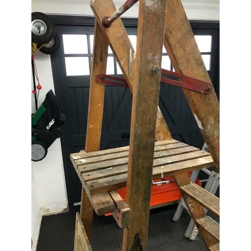 Large wooden step ladders