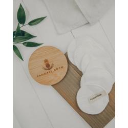 Reusable Makeup Remover Pads - Bamboo Storage Box & Organic Cotton Face Cloth For All Skin