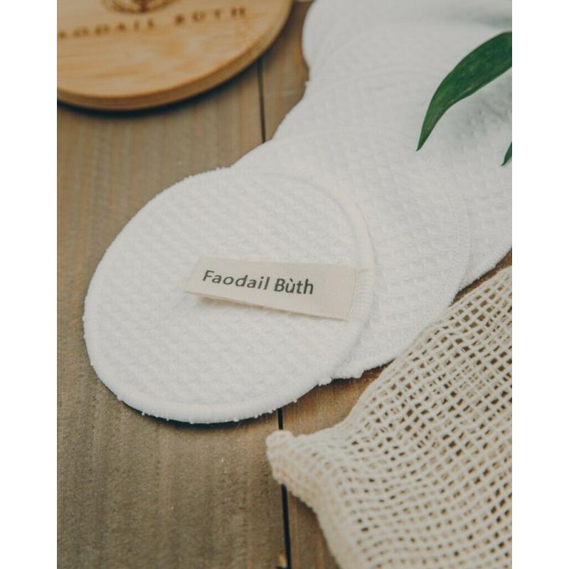 Reusable Makeup Remover Pads - Bamboo Storage Box & Organic Cotton Face Cloth For All Skin