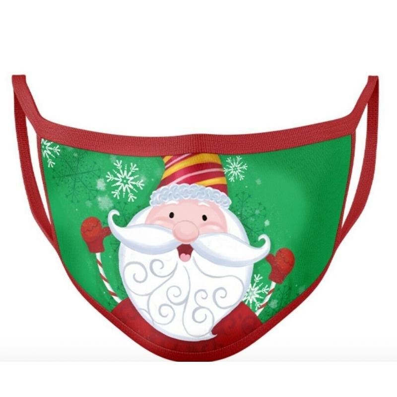 Face Mask Reusable Washable Protective Breathable Covering Christmas Print Sale
