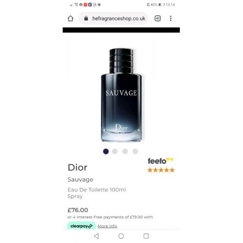 Dior Sauvage 100ml sealed boxed